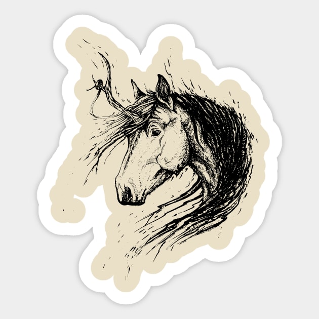 Shaggy Unicorn Sticker by Kate_Vigdis